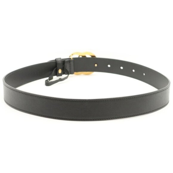 Gucci GG Marmont Belt Black Leather Gold Hardware - Picture 2 of 6